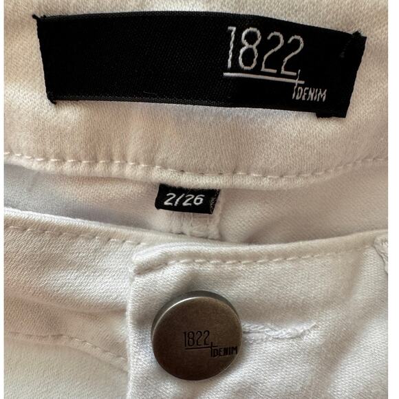 New 1822 DENIM Women's White Butter Ankle Skinny Jeans Size 2/26 - Picture 4 of 5